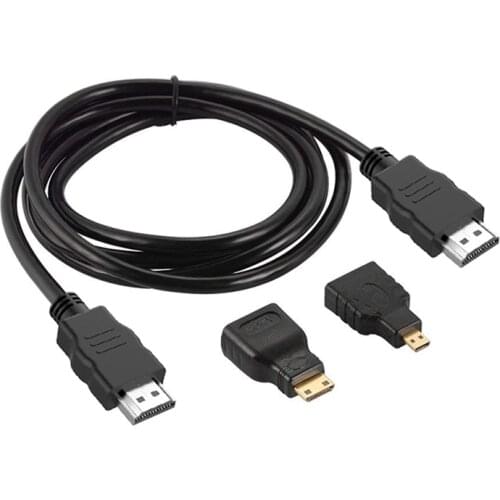 Mini HDMI adapter Micro HDMI connector 1.5 meters 4K HD cable suitable for HDTV DVD PC Project laptop