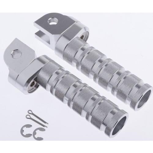 Motorcycle Rear Front FooAtrests Foot Pegs for Suzuki GSXR600 GSXR750 GSXR1000 2000-2011 Silver