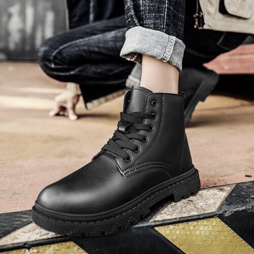 Men High Top Martins Boots 6 Hole Ankle boots Size 39-46 Black Free Shipping Shoes 2021 New Fashion