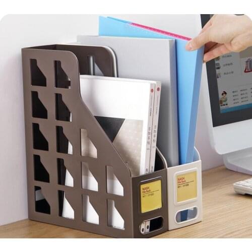 Desk Organizer Office Accessories File Holder Large Capacity Single Magazine Storage Rack Plastic Paper Tray Bookshelf