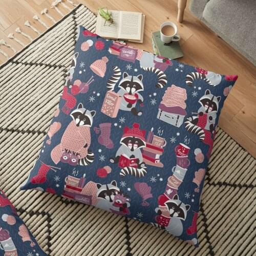 Hygge raccoon Christmas Cushion Cover Pillowcase 2020 Christmas Decorations For Home Xmas Noel Ornament Happy New Year 2021