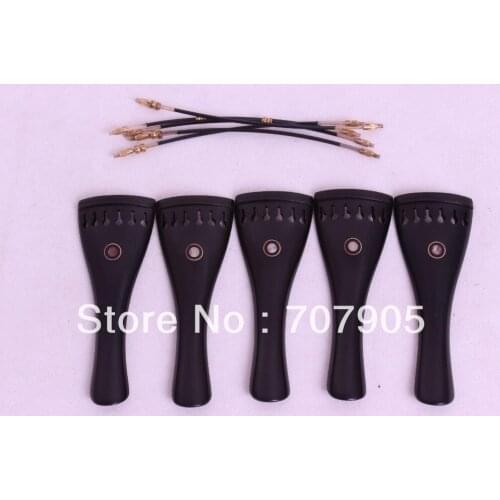 New 5 set 4/4 violin parts tail gut ebony tailpiece Accessories #E9