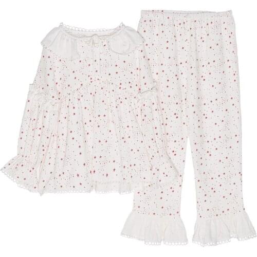 Confinement clothing, pure cotton summer thin breastfeeding pajamas, gauze absorbent, breathable