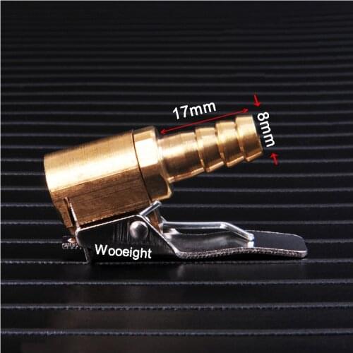 1PC 8mm Universal Car Brass Wheel Tire Air Chuck Inflator Pump Valve Clip Clamp Connector Adapter Tire Valve Inflator Chuck