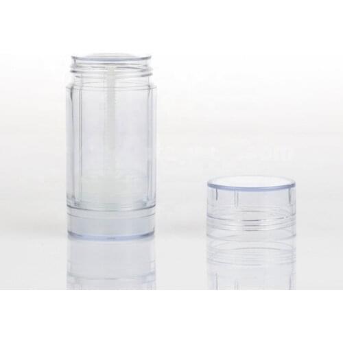 20pcs/lot 50ml AS bottom filling deodorant stick container plastic cylinder deodorant tube plastic deodorant stick container