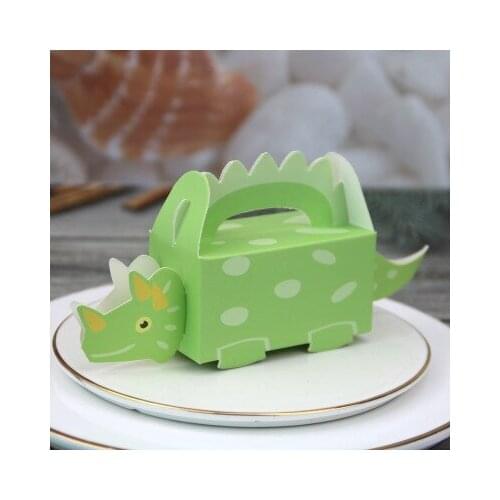 50pcs Blue Green Dinosaur Gift Boxes Birthday party Cookie Box Cardboard Box for Kids Treat Kids Birthday