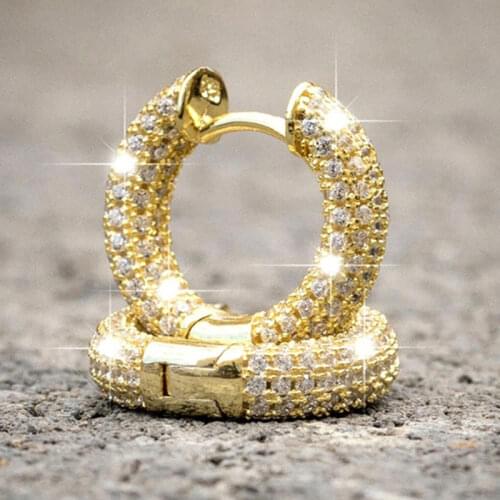 UILZ Trendy Women Small Hoop Earrings Bling Bling Zircon Female Accessories High Quality Fashion Jewelry CEL1089