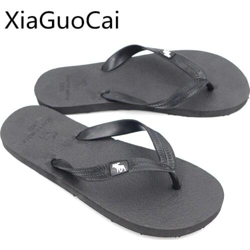 Fashion Men Slippers Summer Beach Flip Flops for Male Fashion Solid Flat Outdoor Shoes Antiskid Outdoors Slippers Shoes