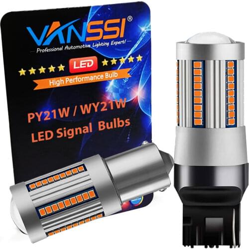 VANSSI 2pcs T20 W21/5W 7443 Car Signal LED Bulb Lights For LADA Vesta Granta Kalina front DRL DHO Light 7443 SRCK LED Car Lamp