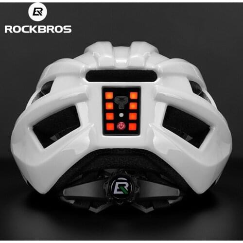 ROCKBROS Bicycle Helmet MTB Road Bike Rear Light Integrally-molded Safety Helmet EPS+PC Ultralight Sport Urban Cycling Helmet