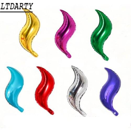 18 /24/ 36inch S-shaped aluminum foil balloon DIY flower wings inflatable balloon kids birthday wedding party decorations