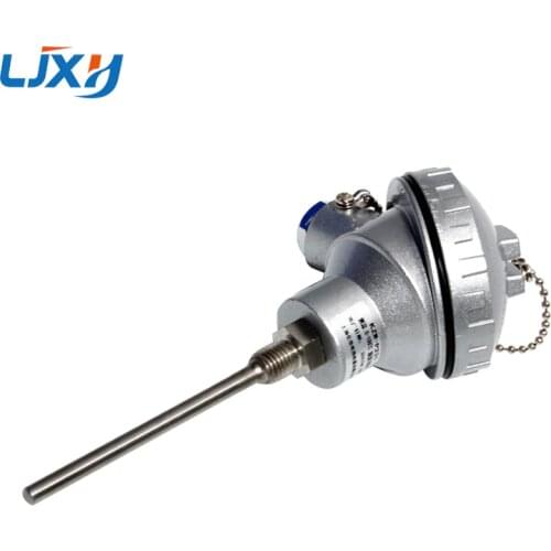 LJHX Platinum Thermal Resistance Pt100 Integrated Temperature Transmitter Sensor 4-20ma ZG1/4 to 1.5inch 24VDC (Custom Accept)