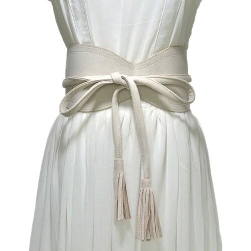 Women Cummerbunds 2021 New Fashion Irregular Bandage Tassel All-match Personality Cummerbunds For Femme