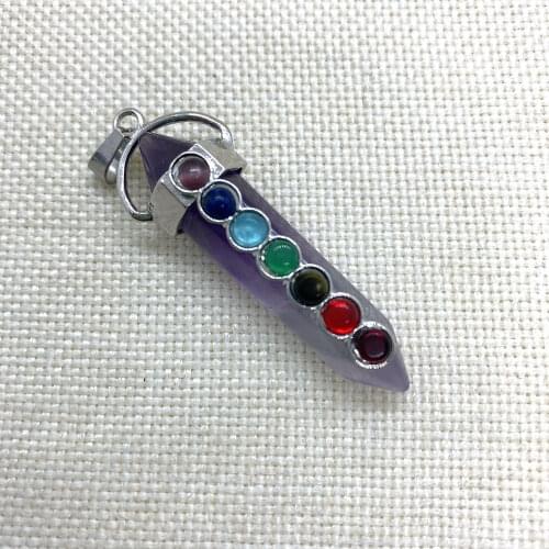 ZV 1pcs Natural Stone Pendant Kallaite Jewelry Crystal Necklace For Women Party Fahion 7 Chakras Sword Game Charm Wholesale