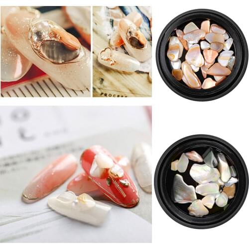 1 Box new pattern Shell Stone Nails Art Glitter for Nail UV Gel Nail Polish Flakies Decoration Nail Accessories