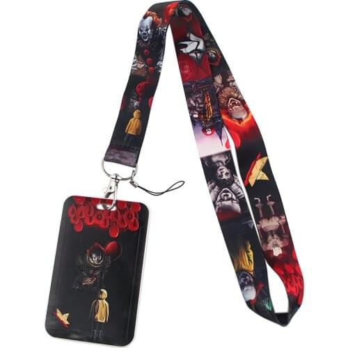 1pcs ZF2580 Horror Killer Clown Bank Credit Card Holder Wallet Bus ID Name Work Card Holder For Worker Card Cover Business Card