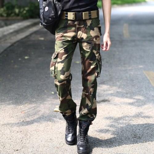 2020 Men Casual Tactical Pants Military Camouflage Trousers Joggers Streetwear Cargo Pants Men Hiking Camping Pants Plus Size
