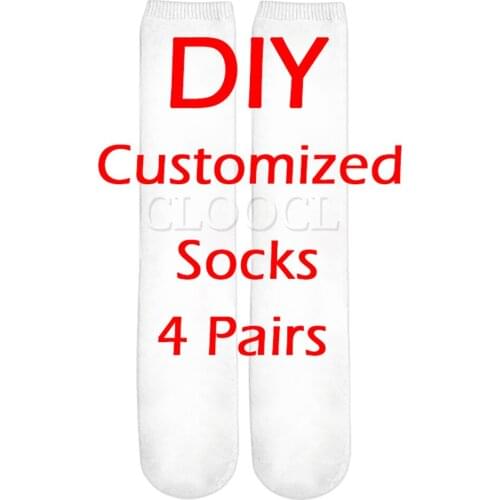 CLOOCL Fashion Custom DIY Socks 3D Digital Printing DIY Design Men/Women Socks Drop Shipping