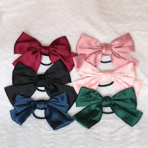 6pcs/lot Korean Big Bows Knot Headband Elastic Hair Bands Women Girls Hair Rope Headwear Hair Accessories