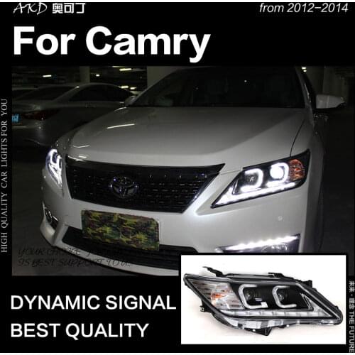 AKD Car Styling for Toyota Camry Headlights 2012-2014 Camry V50 LED Headlight DRL Hid Head Lamp Angel Eye Bi Xenon Accessories