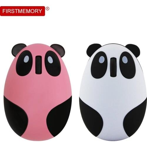 Wireless Optical Mouse Cute Cartoon Computer Mice Panda Shape Office Game Mouse Rechargeable Mini PC Mause For Laptop Girl Gift