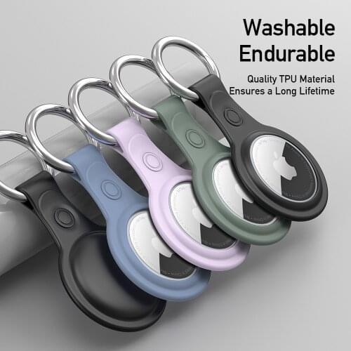 4pcs/lot TPU Case for Apple Airtag Protective Cover For Airtag Locator Tracker Anti-lost Device Hangable Sleeve Key Charm