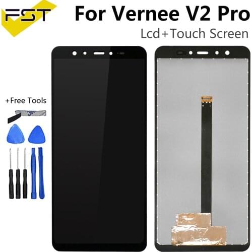 5.99‘’ Black For Vernee V2 Pro LCD Display+Touch Screen Digitizer Assembly Repair Parts For Vernee V2 Pro Phone Accessory+Tools