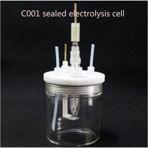 Sealed electrolytic cell. C001 glass sealed electrolytic cell. Matching use of electrodes