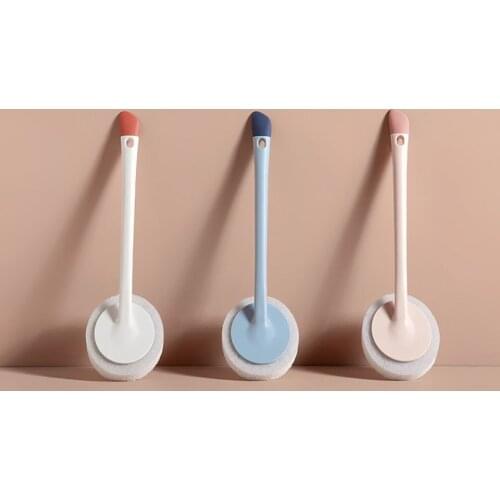 Long Handle Sponge Brush Bathroom Cleaning Brush Bathroom Bath Brush Tiles Tile Floor Brush Household Cleaning Tools