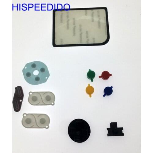 HISPEEDIDO For Nintendo Game Boy Zero DMG-01 GBO Plastic Buttons Conductive Rubber Mod Kit Glass Lens Protector For Raspberry Pi