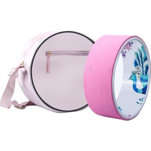 Yoga Wheel TPE With Yoga Bag Antiskid Back Body Stretch Exercise Wheel Pilates Workout Training Tool For Bodybuilding Fitness