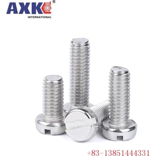 M1.6 M2 M2.5 M3 M4 M5 M6 A2-70 Stainless Steel 304 DIN84 GB65 Slotted Cap Head Slot Column Round Cheese Head Screw Bolt