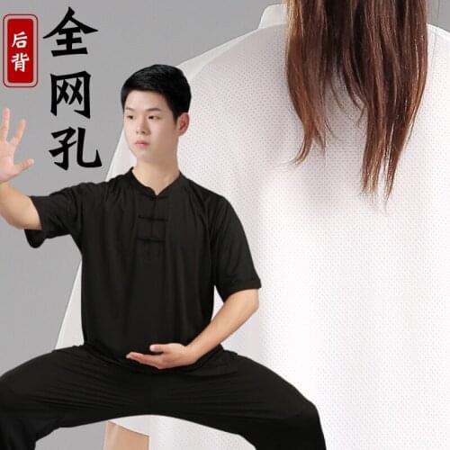 Summer Unisex Women Men Yoga Tai Chi Shirt Quickly Dry Loose Sweeatshirt Jogger Casual Kungfu Martial Arts Gym Shirt Sportswear