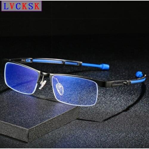 Magnet Hanging necK Blue Light Blocking Glasses Aluminum Magnesium Sport Myopia Eyeglasses Frame Computer Glasses 5 color N5