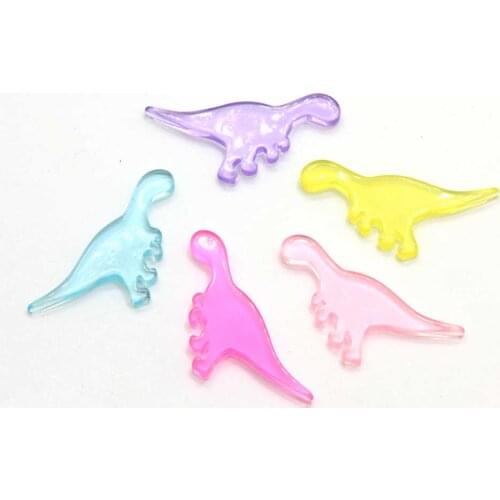 Assorted Resin Animal Dinosaur Cabochons Kawaii Resin Flatback Cartoon Animal Dinosaur Charms Hair Bow Center