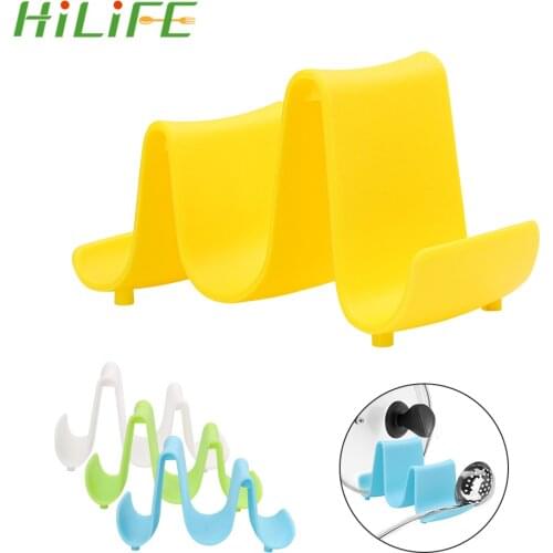 HILIFE Multifunctional Utensil Kitchen Cooking Tools Kitchen Lid Spoon Rest Pot Lid Stand Rack Durable Spatula Holder