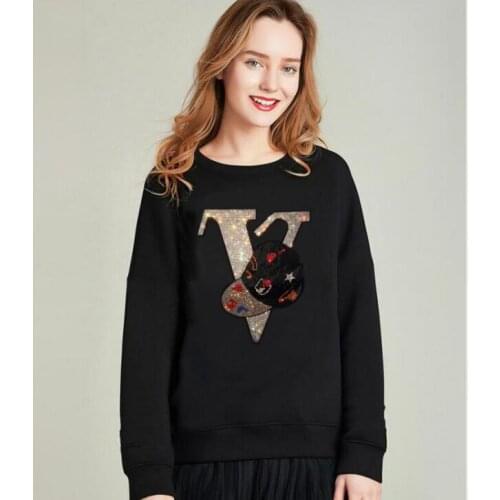 Fashion Female designer sweatshirt Hot drill Womens hoody winter designer hoodiesTop drop shipping