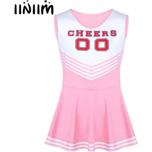 Mens Glee Cheerleader Cosplay Costume Sissy Crossdressing Sexy High School Roleplay Mini Pleated Dress Gay Hot Uniform Nightwear