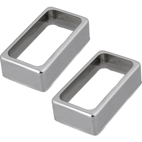 Set of 2 Open Style Humbucker Pickup Covers for Electric Guitar - Nickel