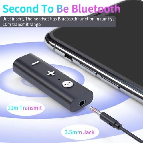One for Two New Bluetooth-compatible Receiver 3.5Aux Phone Call Headset Hands-free