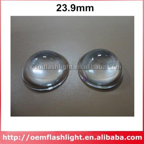 23.9mm Optical Glass LED Lamp Lens - 1pc