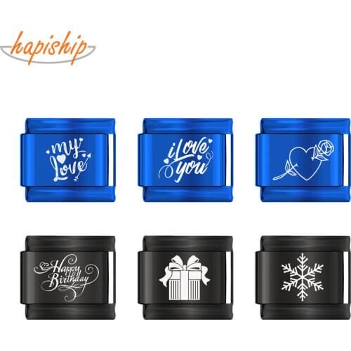 Hapiship Original Daisy Snow Gift Box Happy Birthday Love Flower Charm Fit 9mm Bracelet Stainless Steel Jewelry Making DJ151-C