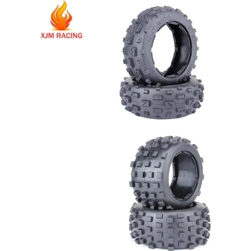 Front or Rear Knobby Tires (Front Size: 170x60 Rear Size: 170x80) for 1/5 Hpi Rofun Rovan Km Baja 5b Ss Rc Car Gas Toys Parts