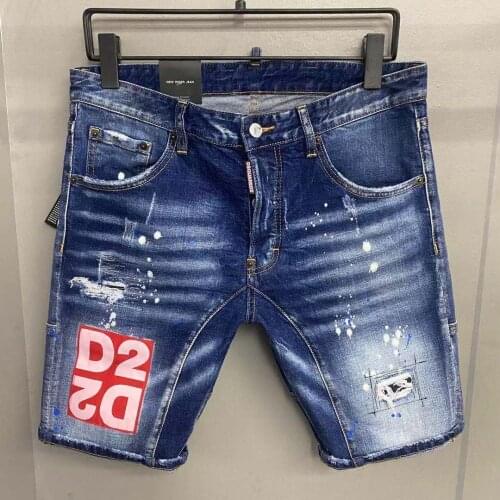 Made in Italy Style Dsquared Brand D2 Italy Jeans Men Shorts Jeans Men Denim Trousers Slim Hole Shorts Jeans for Men
