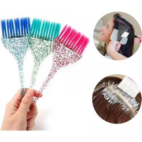 Crystal Hair Dye Brush Professional Hair Coloring Applicator Hair Bleach Tip Tail Comb Hair Styling Accessories For Barber