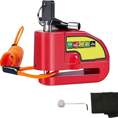 110db Alarm Universal Scooter Waterproof With Reminder Cable Anti Theft Durable Disc Brake Lock Outdoor Portable Motorcycle Bike