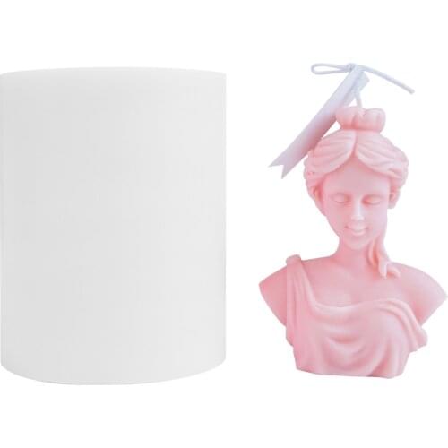 3D Woman Body Silicone Mold Scented Candle Mold Bust Goddess DIY Handmade Pastry Resin Crafts Casting Mould For Children Gift