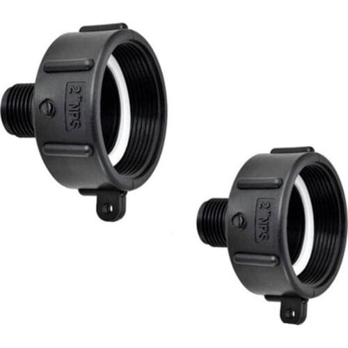 2pcs Connector IBC Ton Barrel Joint Fittings 2" NPS Fine Thread Water Hose Adapter Leak-proof Safe Connecting Joint Fittings