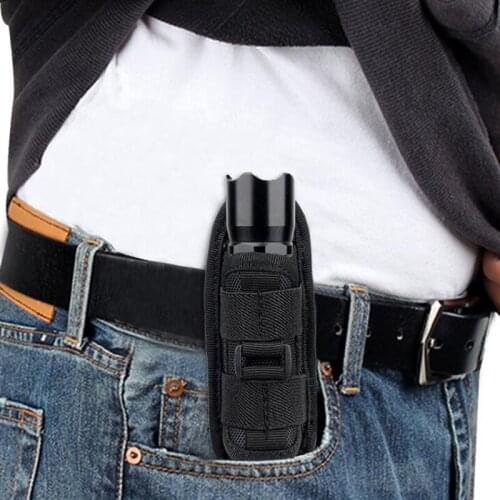 Tactical Flashlight Pouch Holster Nylon 360 Degree Rotatable Torch Case Bag for Belt Flashlight Holder Outdoor Hunting Lighting