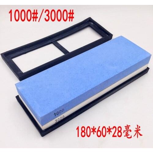 Water Stone Knife Sharpener System With Sturdy Non-slip Rubber Base Honing Grindstone Sharpening Stone 1000/3000